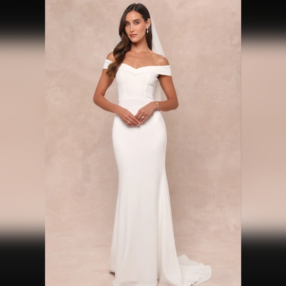 Elegant Off-Shoulder White Dress - Lulus